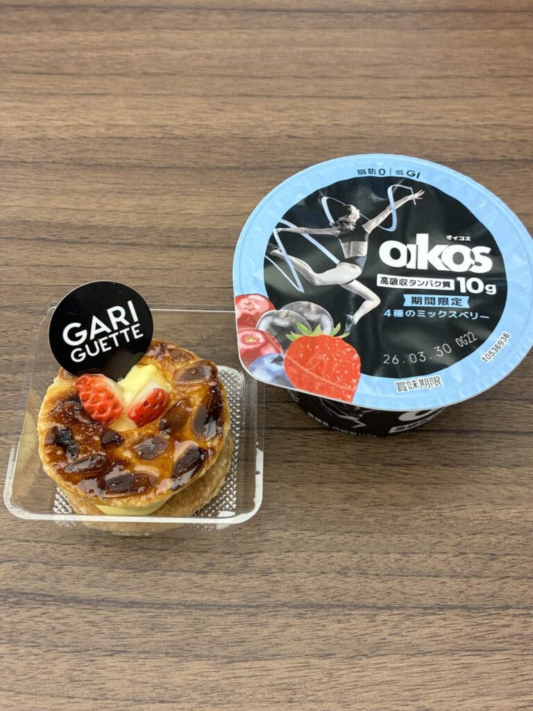 「絶品スイーツ」「GARI GUETTE」「OIKOS高吸収タンパク質ヨーグルト」