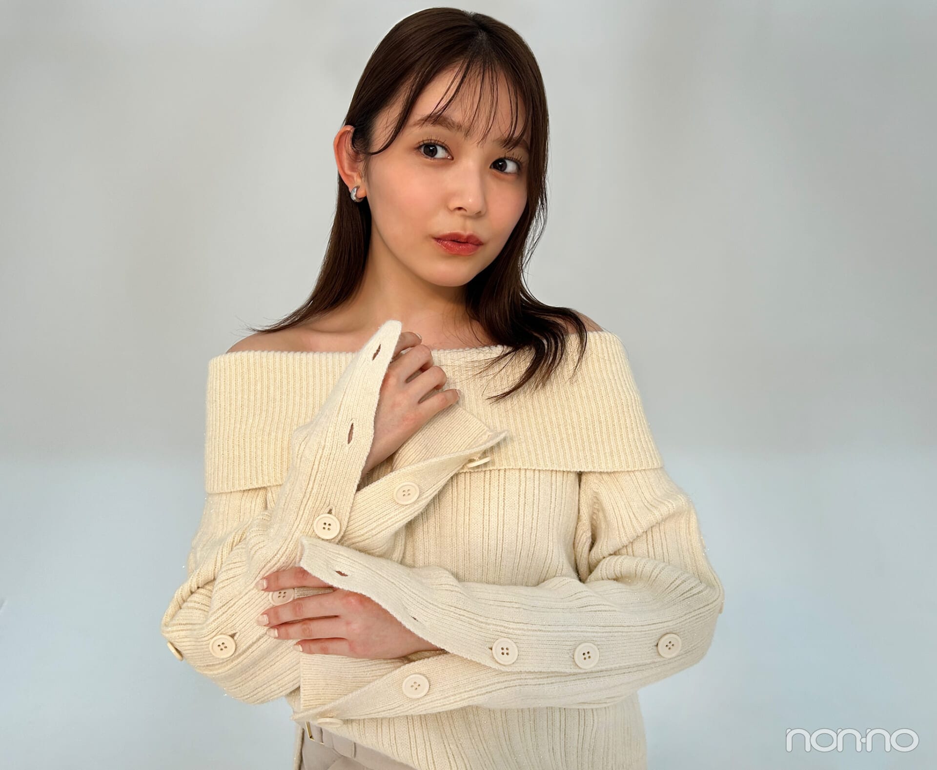 ノンノモデルの冬私服2026久間田琳加のアップ