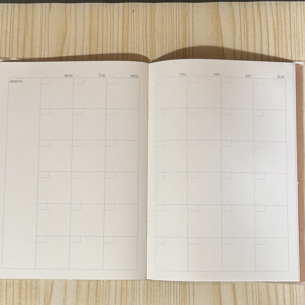 スケジュール帳中身