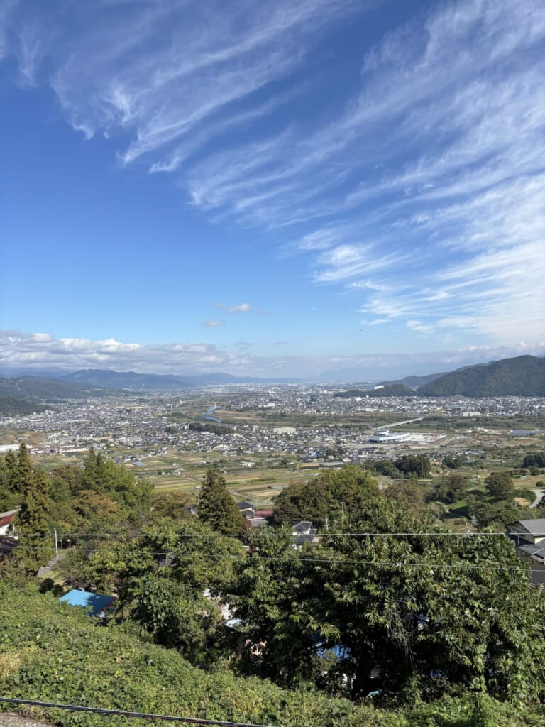 姨捨駅から見える景色