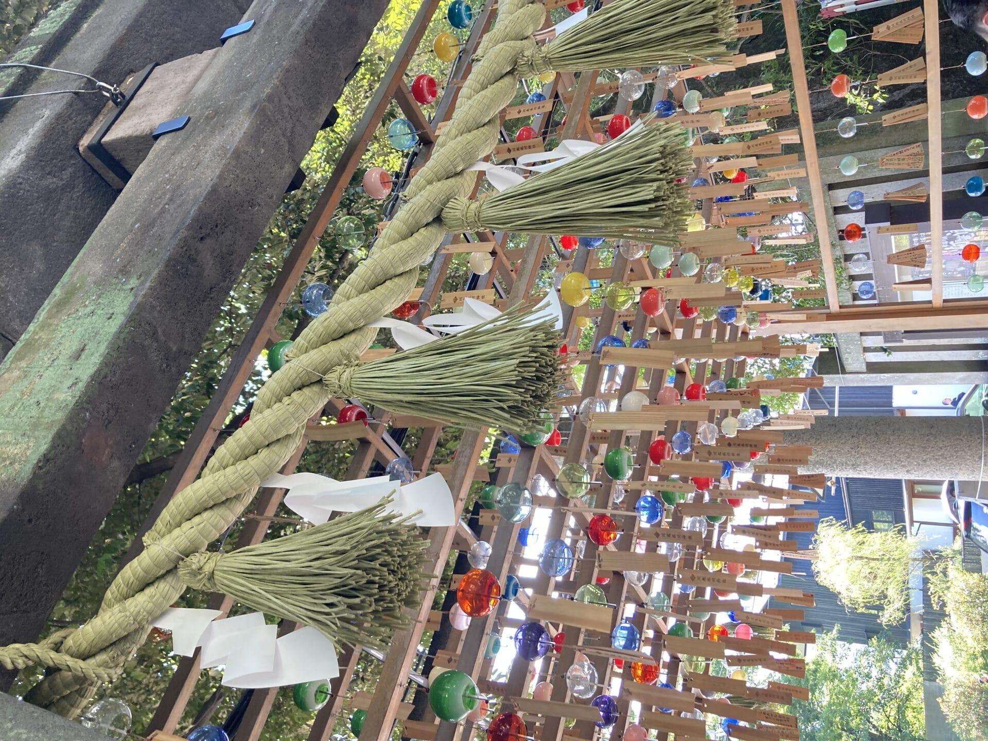 川越氷川神社
しめ縄と風鈴
