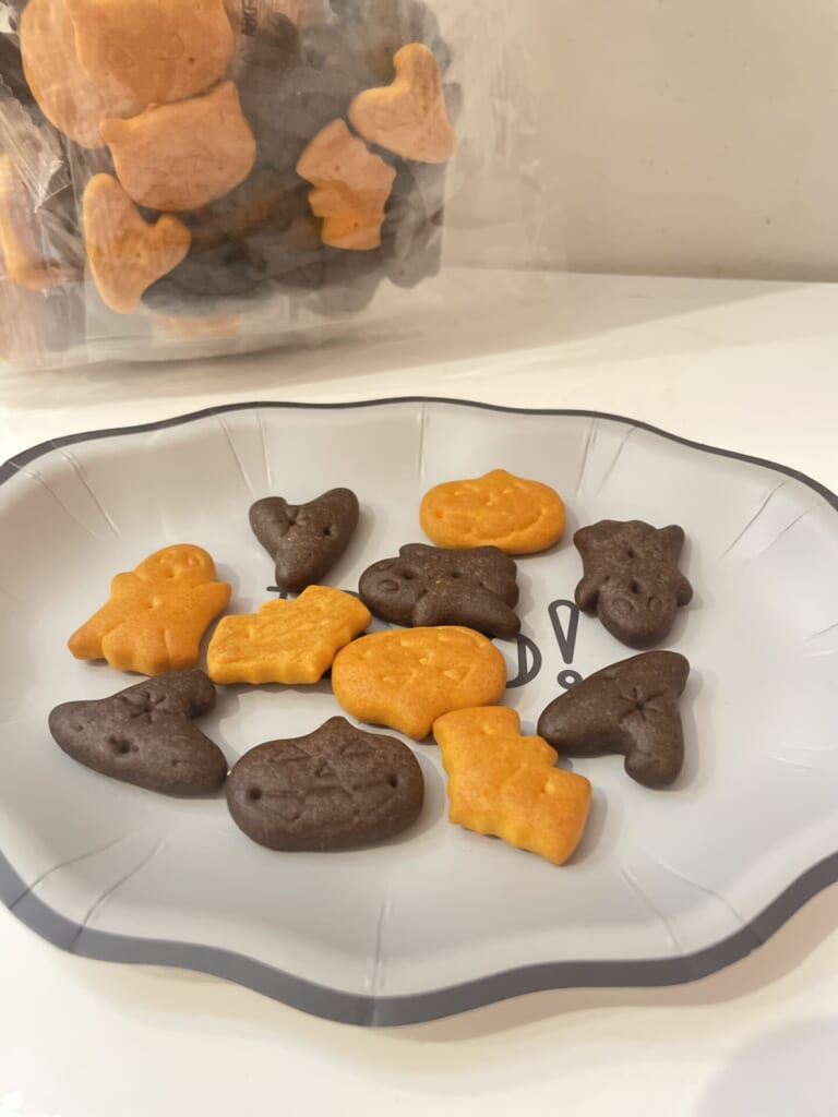 かぼちゃとココアのビスケット個包装の1袋分