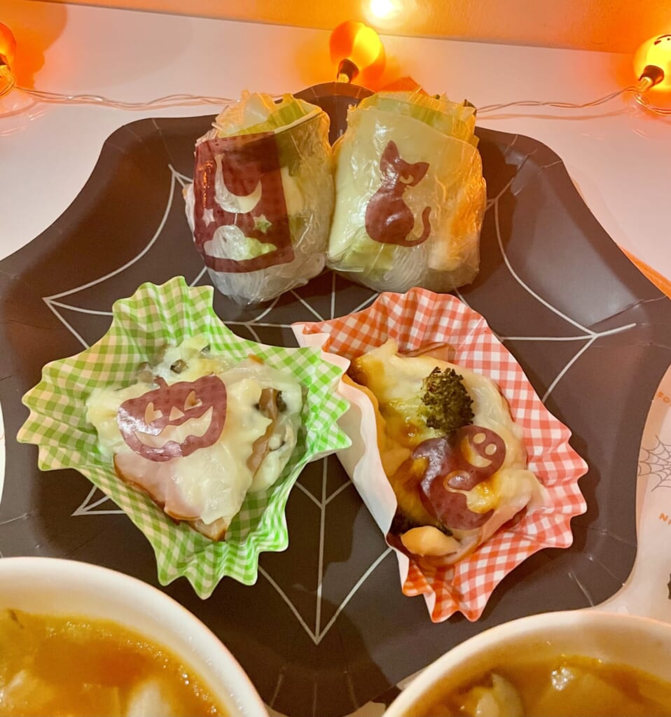 お野菜シートを使ったグラタンと生春巻き