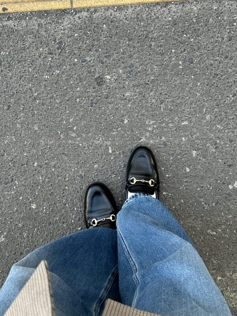 黒ローファー写真