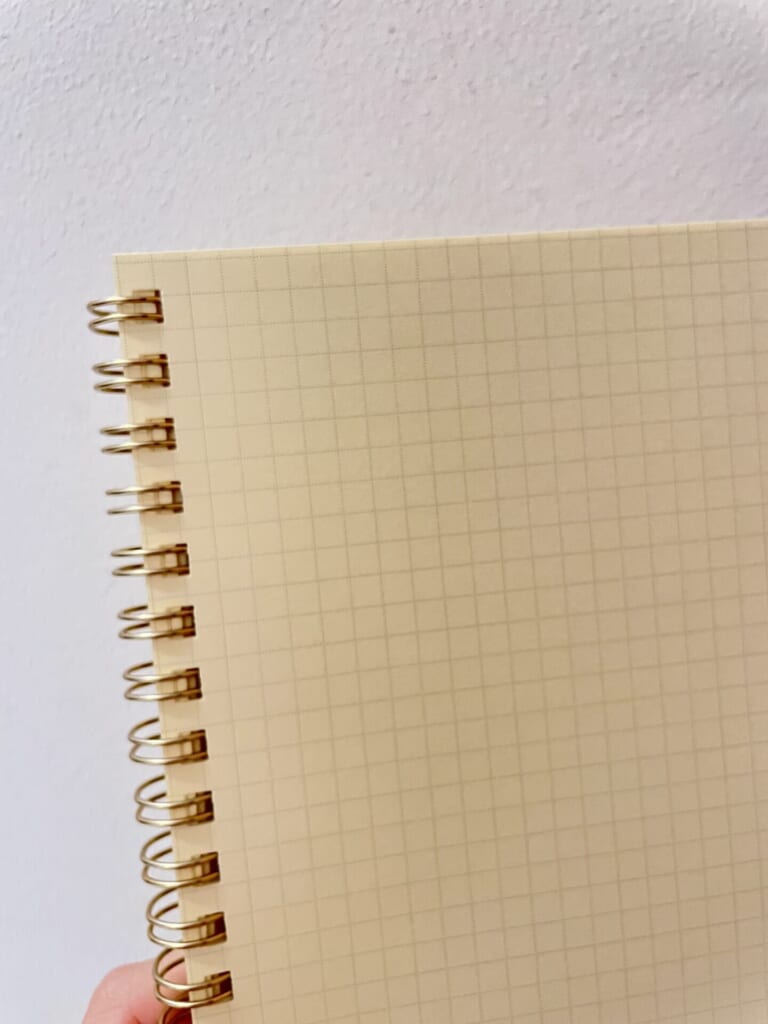 ノートのマス目は5㎜方眼