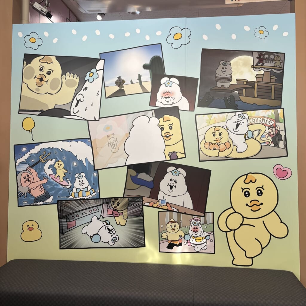 入店待ちスペースにあったんぽちゃむ名場面集