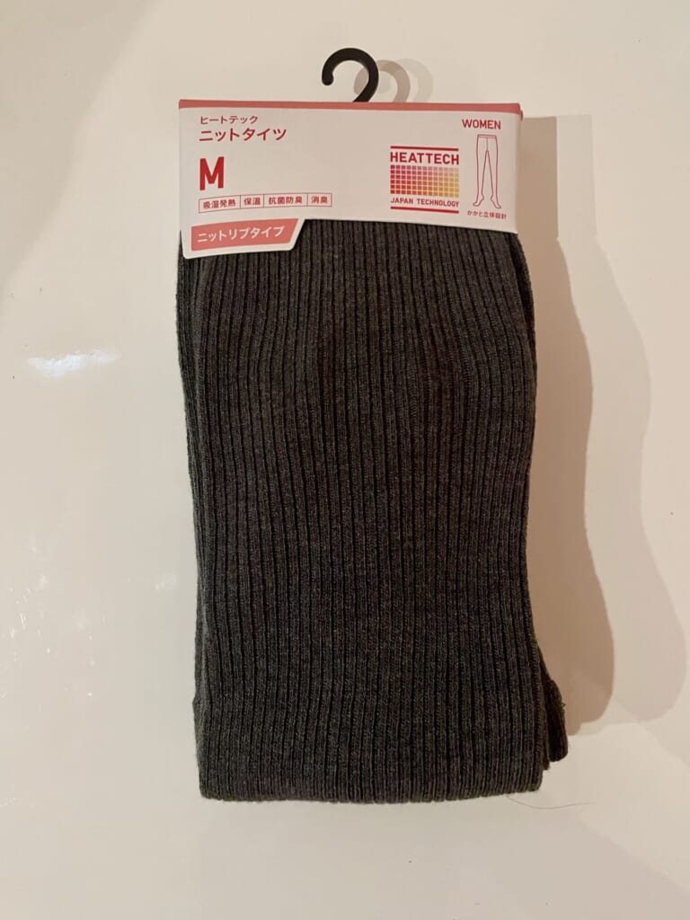 ヒートテックニットリブタイツ