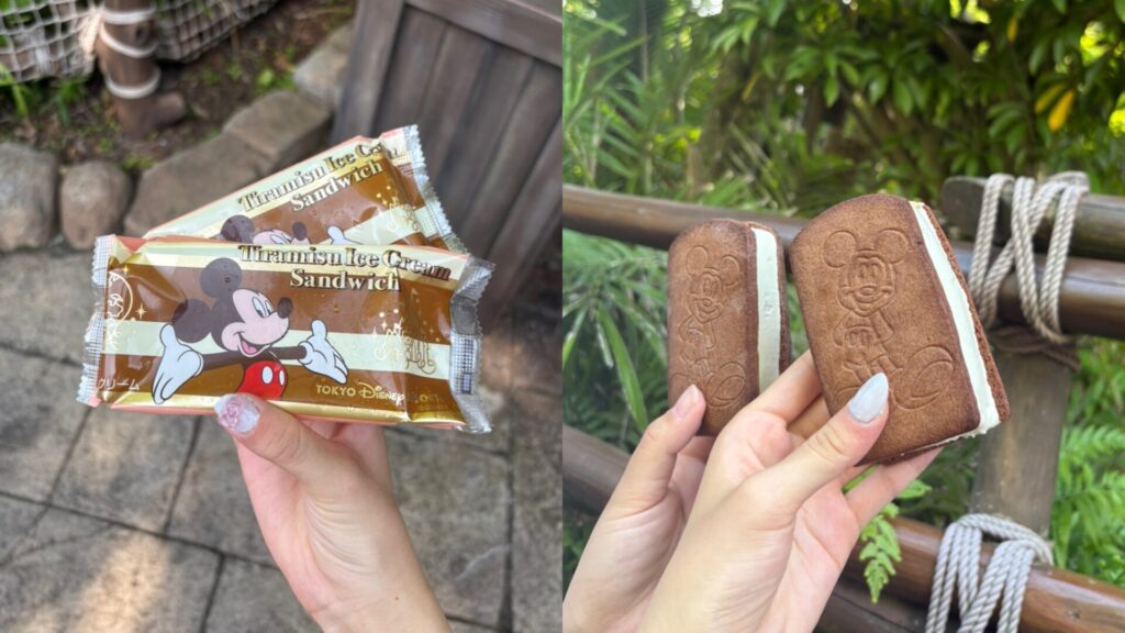 インディージョーンズの近くのアイスワゴンでティラミスアイス