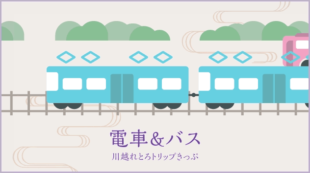 川越れとろトリップきっぷのGIF画像