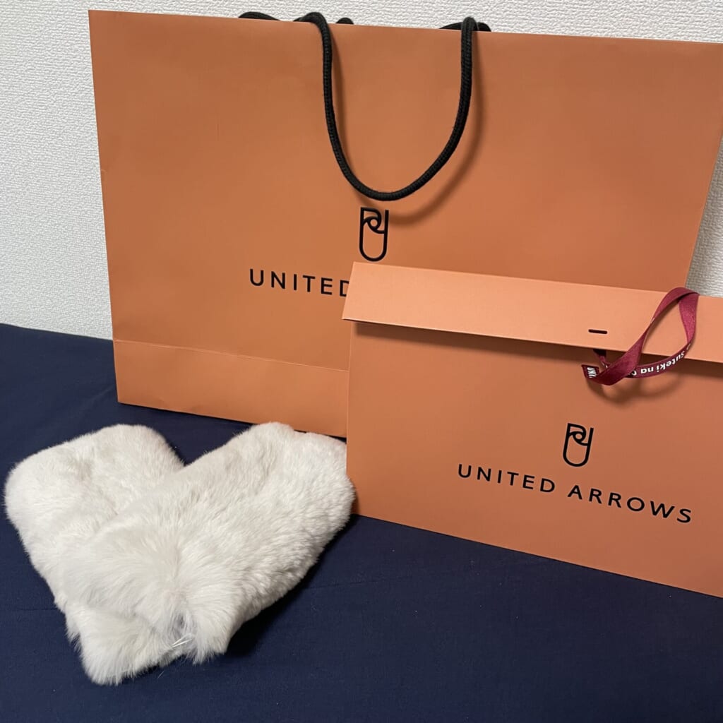 ユナイテッドアローズ　手袋　グローブ　ラビットファー