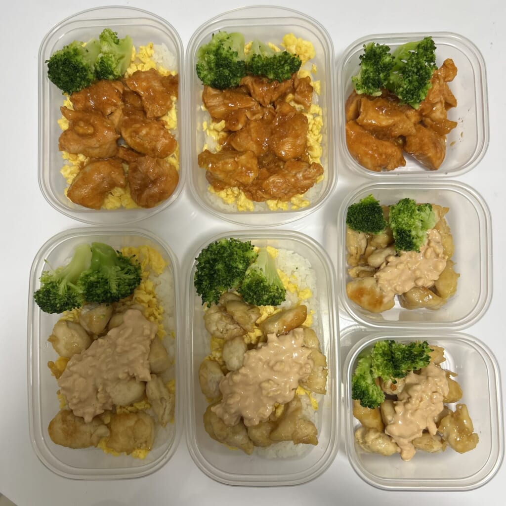 完全に冷ましてから冷凍する7食分の作り置き弁当