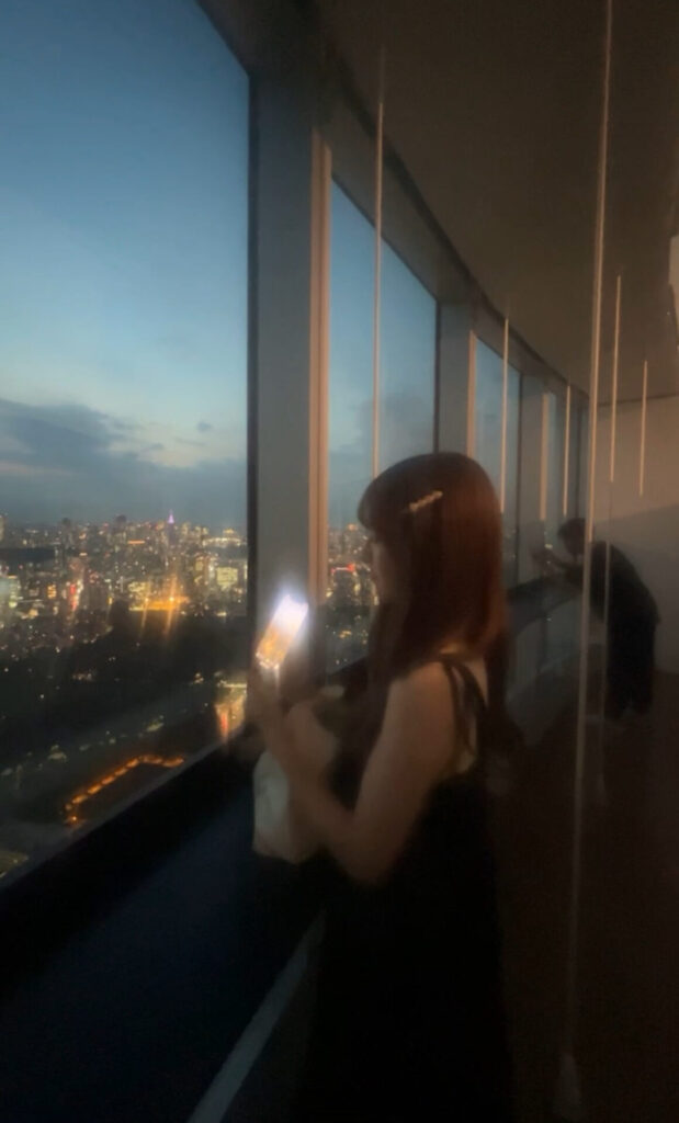 六本木ヒルズの展望台での写真