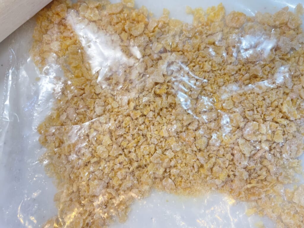 砕いたコーンフレーク