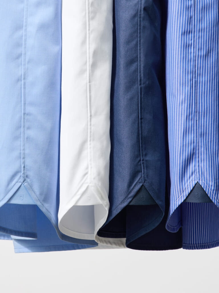 ユニクロ+Jのブロードシャツのサイドスリット