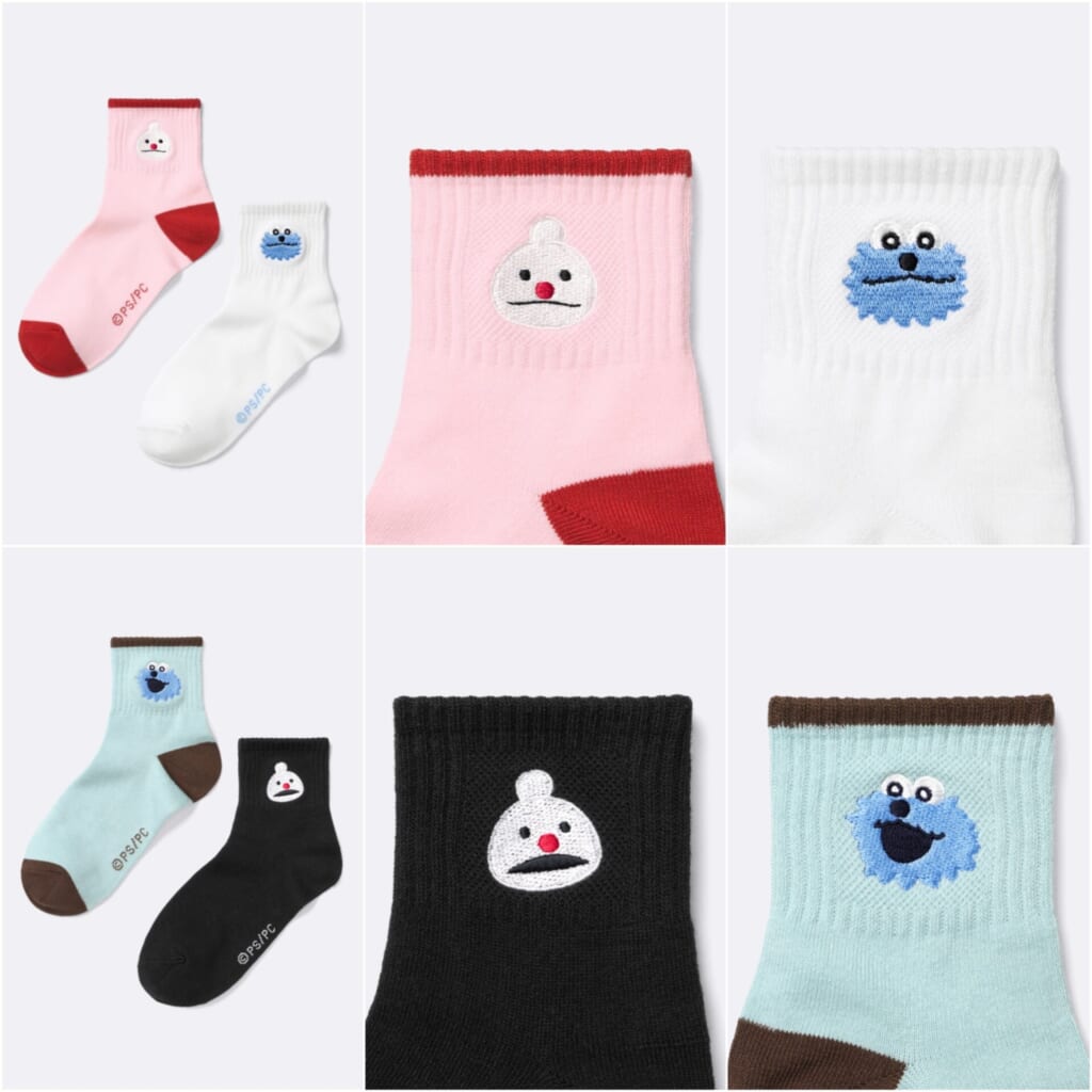 GUパペットスンスンコラボのソックス2P2種類
