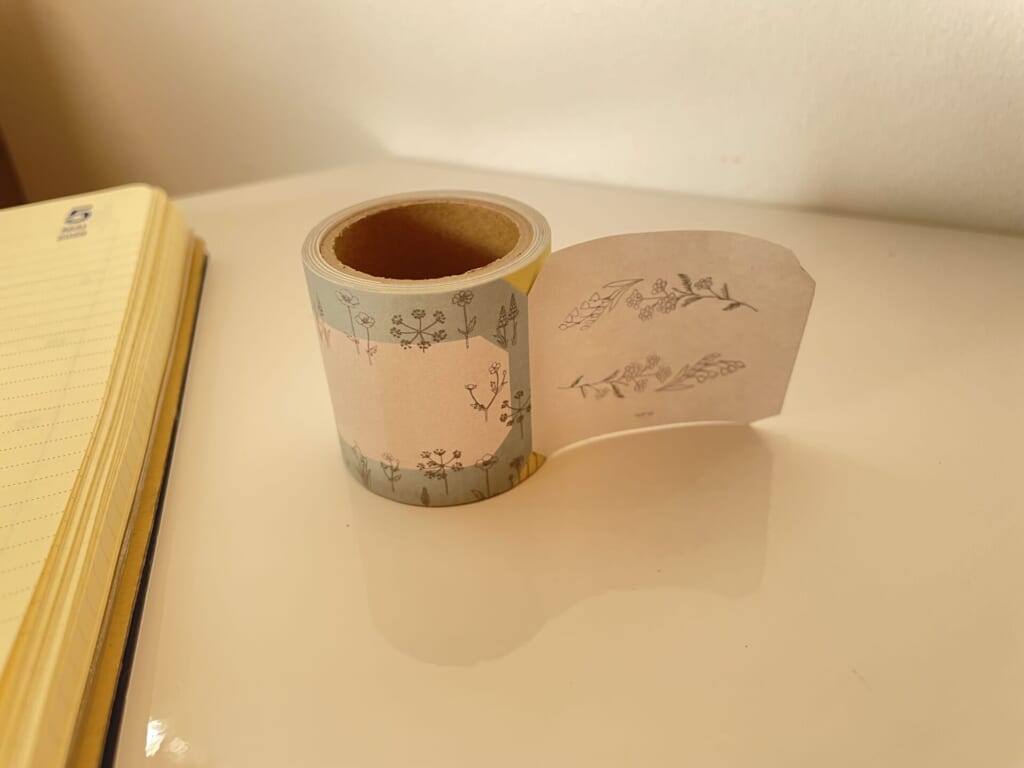 花柄のロール付箋