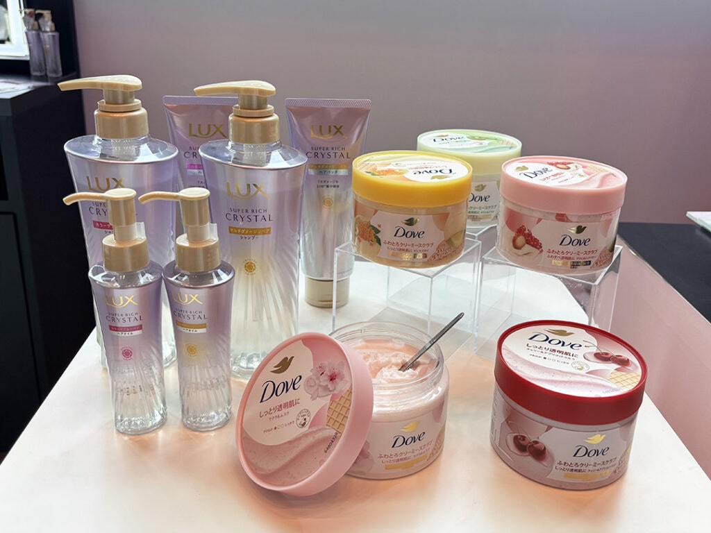 「LUX」のヘアケア、「Dove」のボディスクラブ