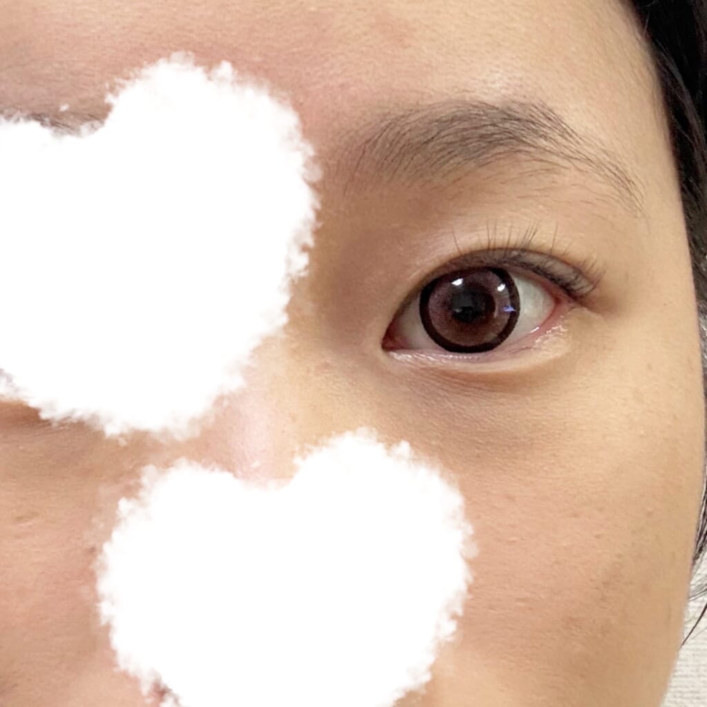 ベースメイクのみの目元