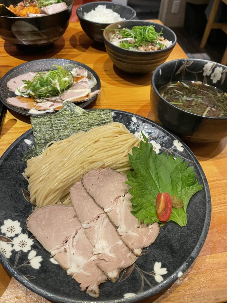 姫路　麺哲　つけ麺　ローストポーク