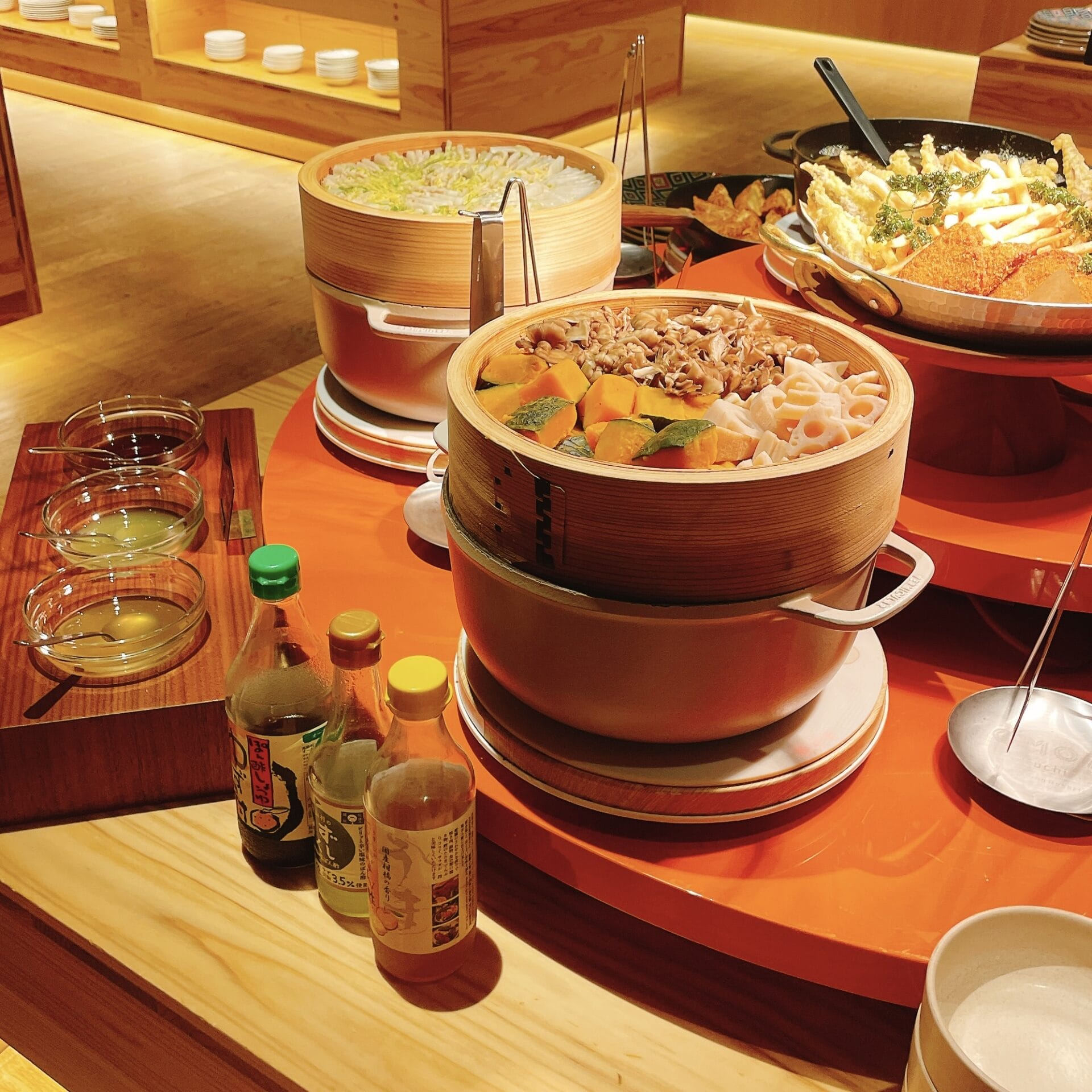 温野菜や蒸し料理は高知で有名なポン酢で召し上がれ！