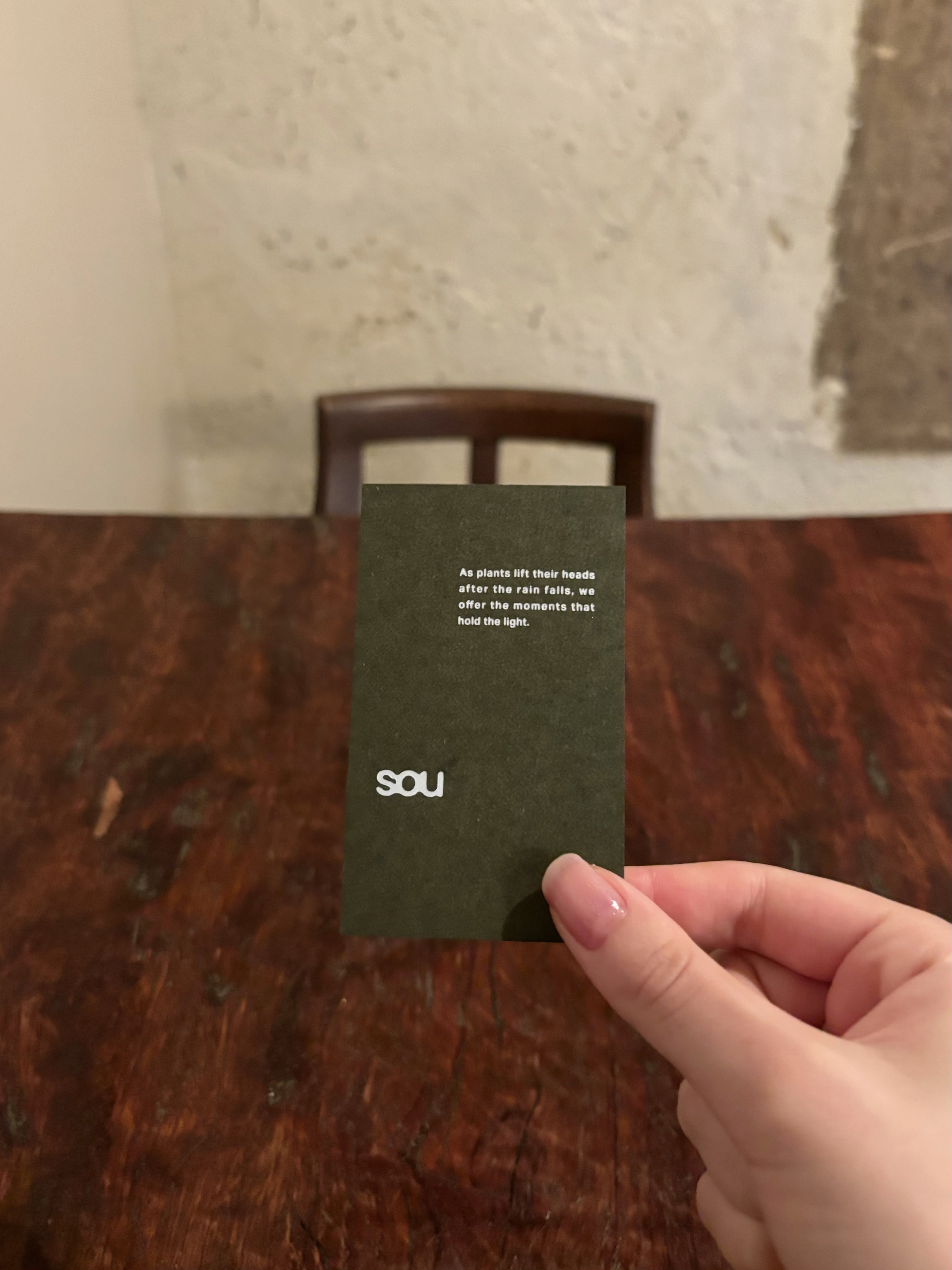 大阪カフェ「sou」のショップカード