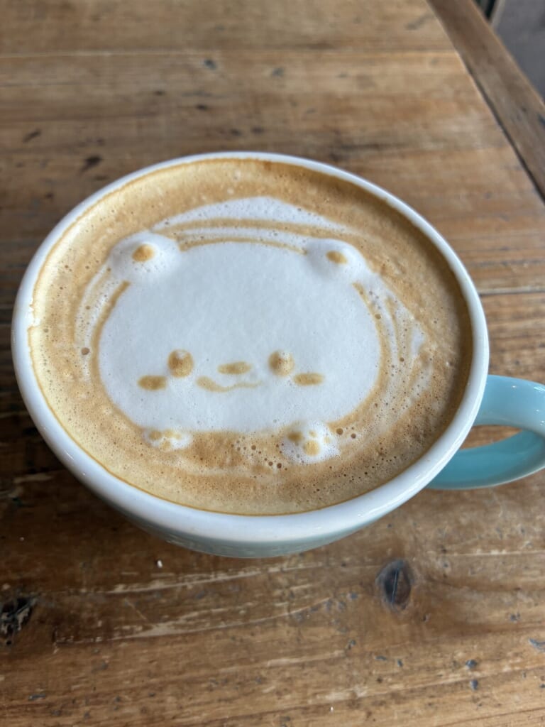 「キャラメルラテ」「ラテアート」