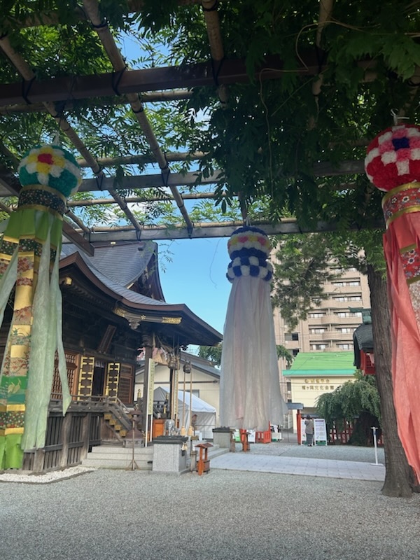 榴岡天満宮と七夕飾り