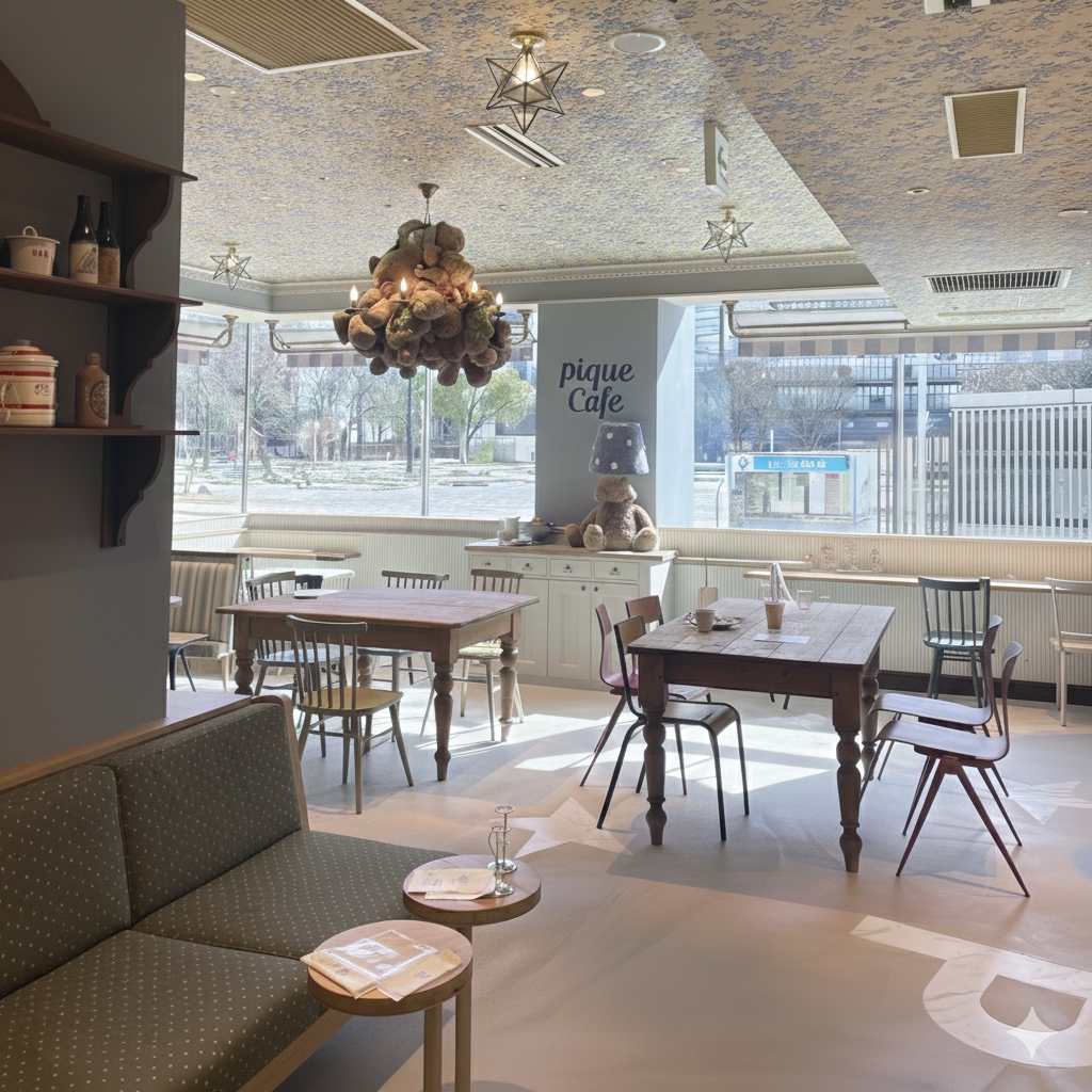 ジェラピケカフェ店内の様子