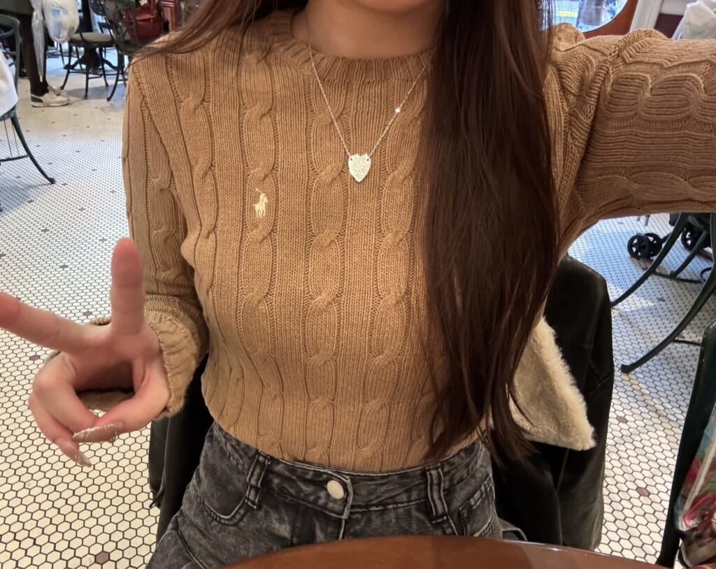 お気に入りのブラウンニット