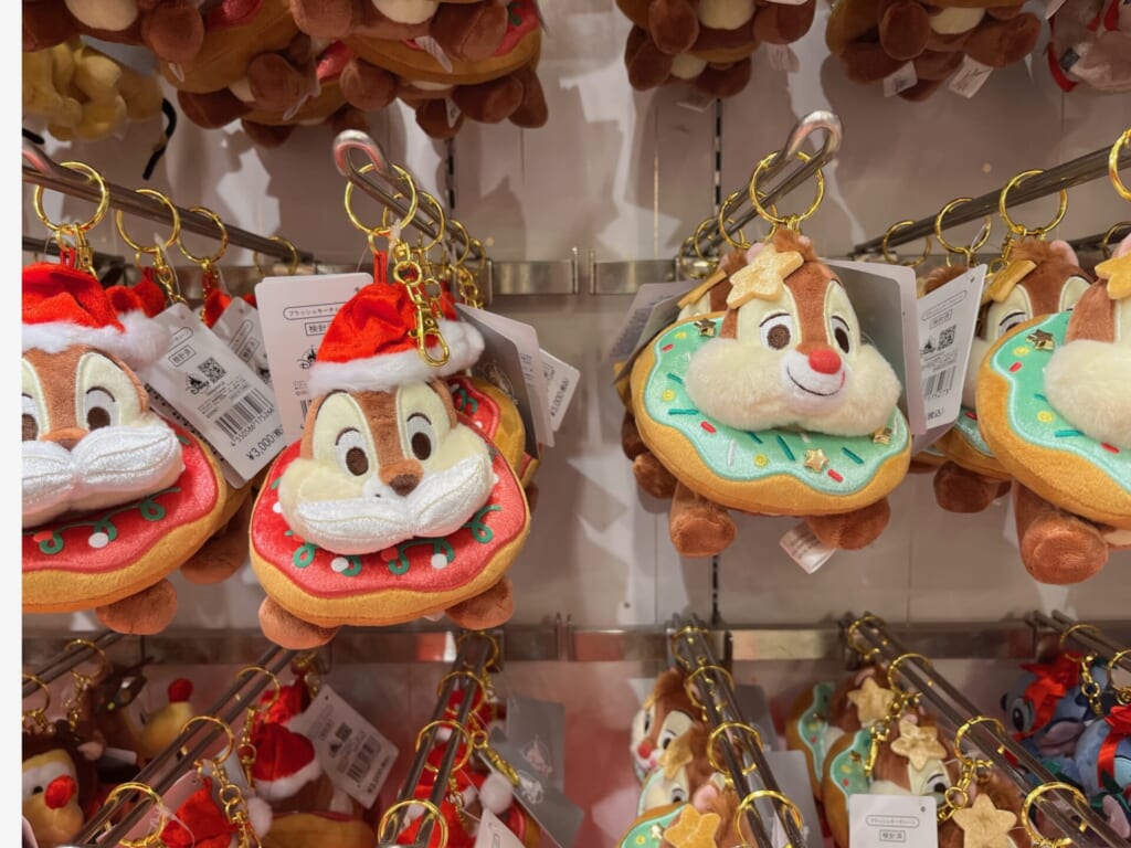 チップとデールのぬいぐるみキーホルダーの写真