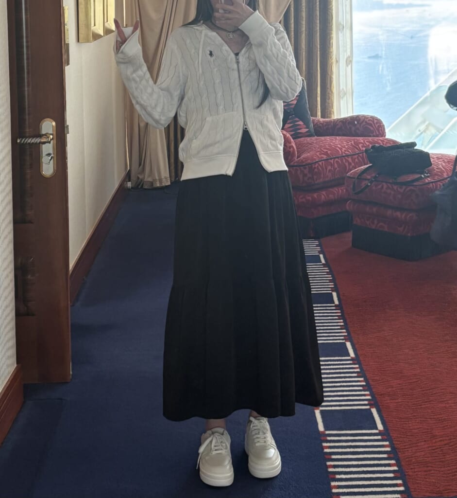 ブラックキャミワンピ着回し