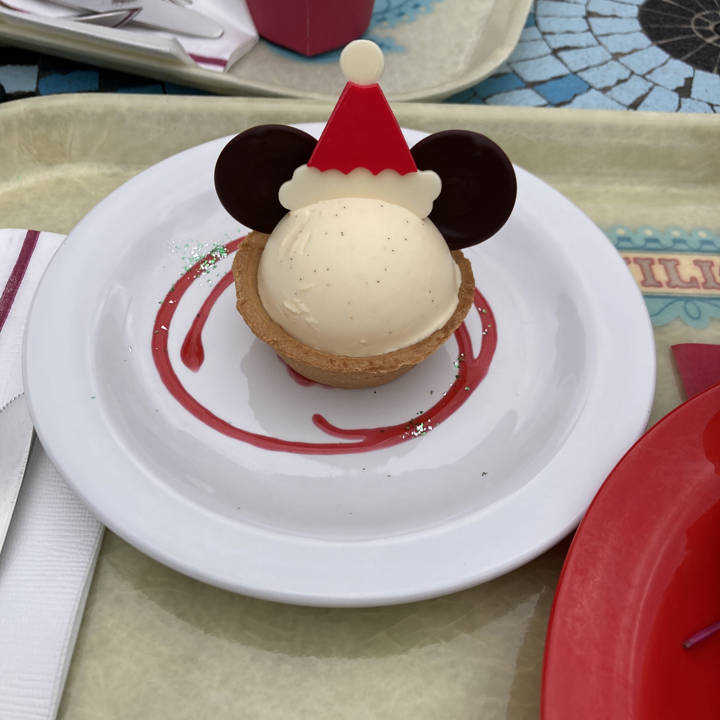 チョコレートとバニラムースのタルト