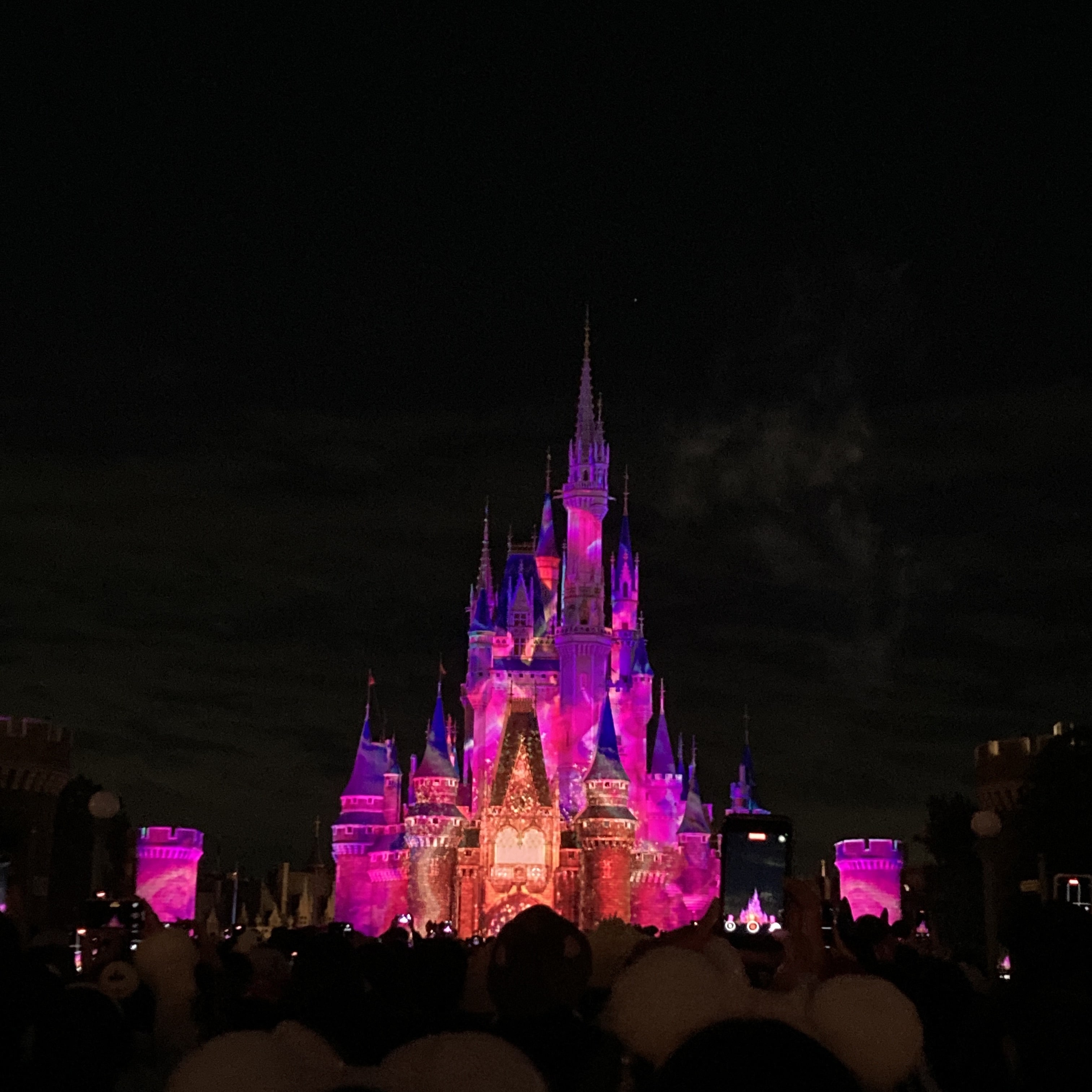 シンデレラ城プロジェクションマッピング正面