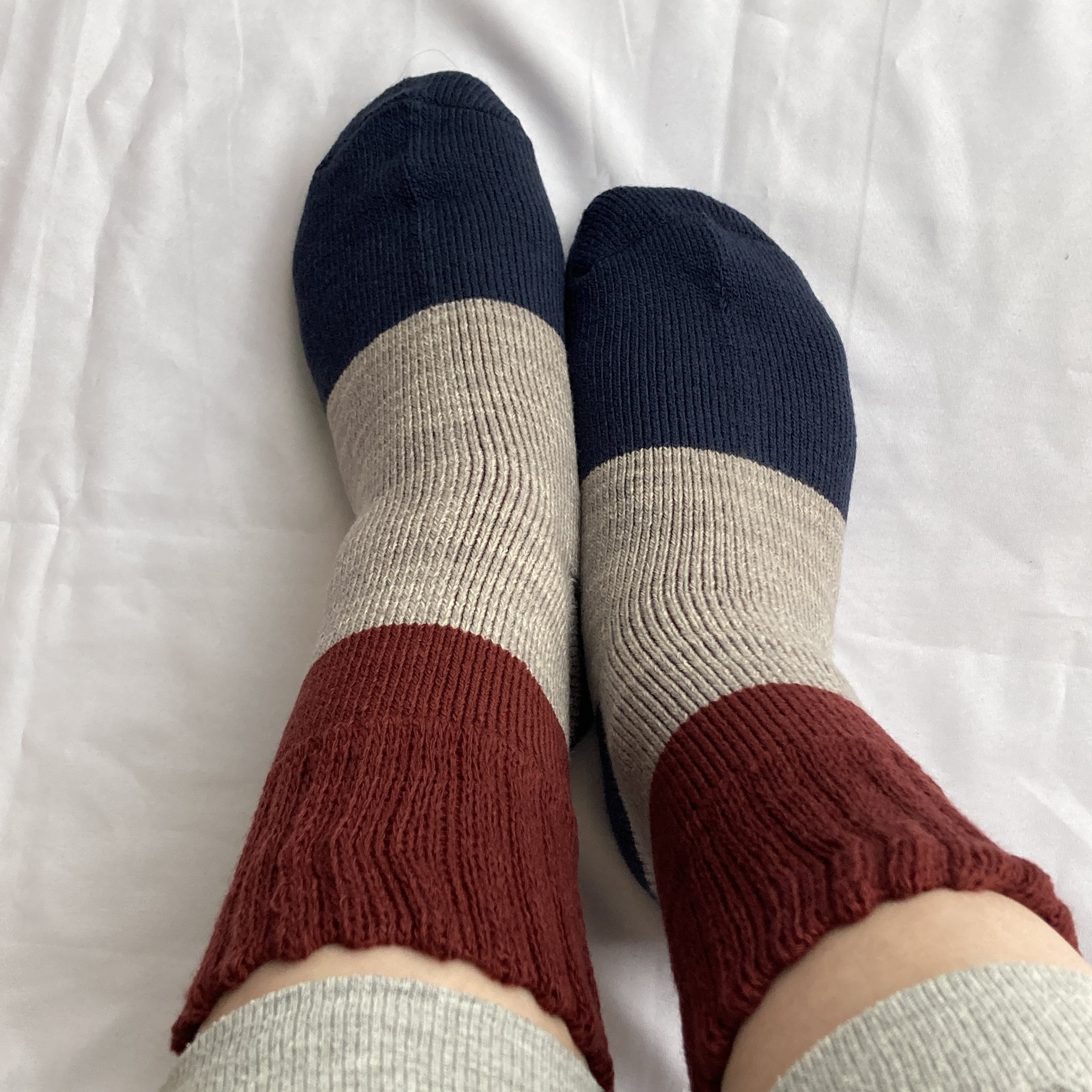 厚手靴下を履いている様子