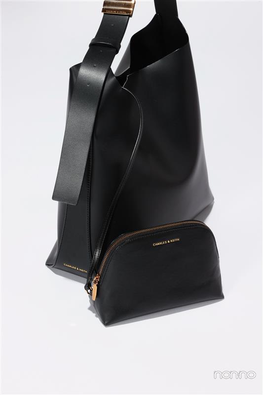 エドナ トートバッグ　ブラックと付属ポーチ