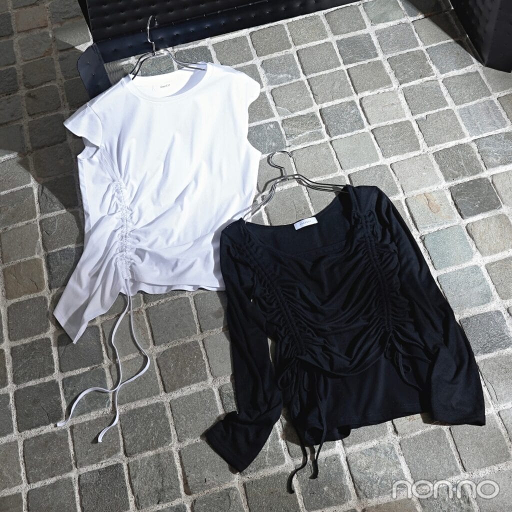 シャーリングトップスのバリエーション