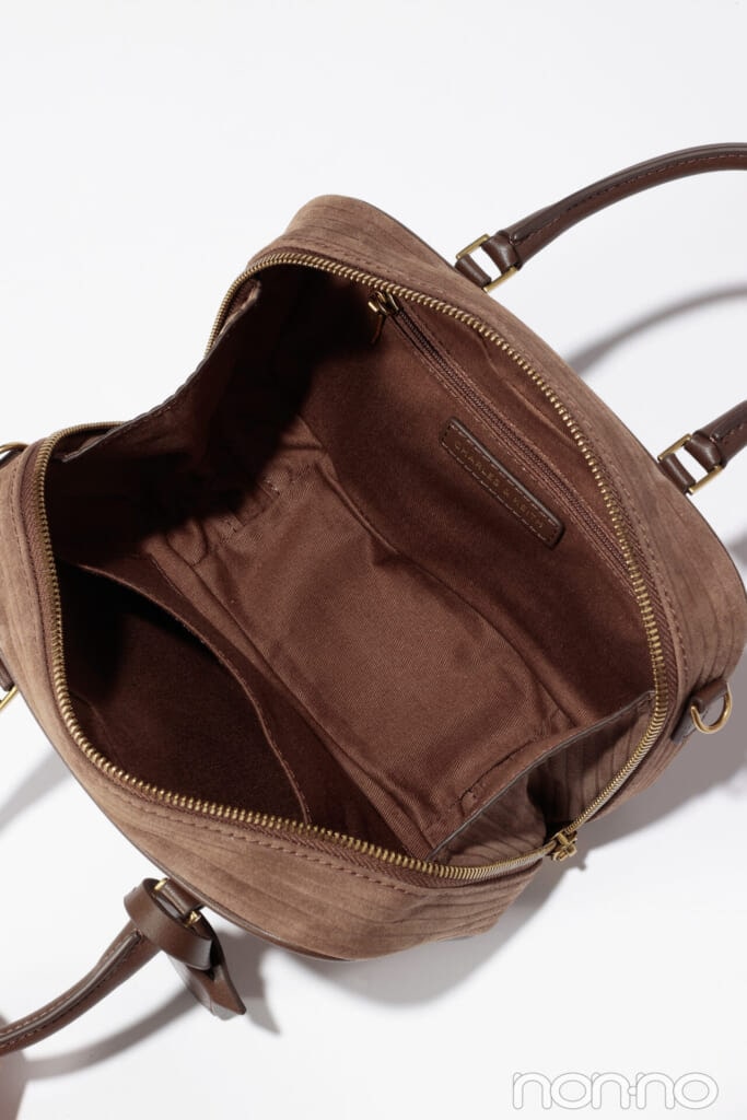 ミニシアンナ ボウリングバッグ 　モカブラウンの中