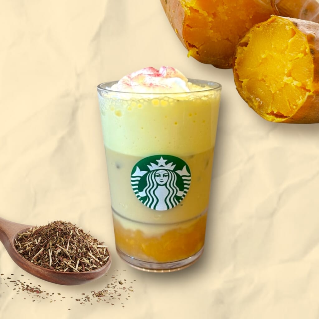 ほうじ茶香る 焼き芋 ムース ティー ラテ