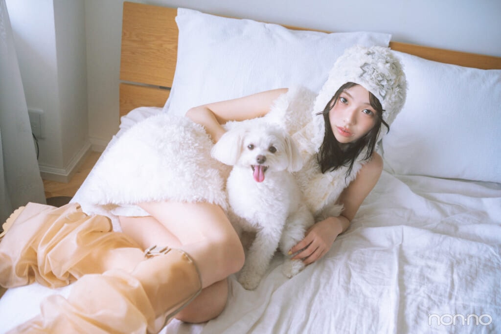 菊地姫奈のひなでぃぐ。第12回愛犬とカメラ目線のショット