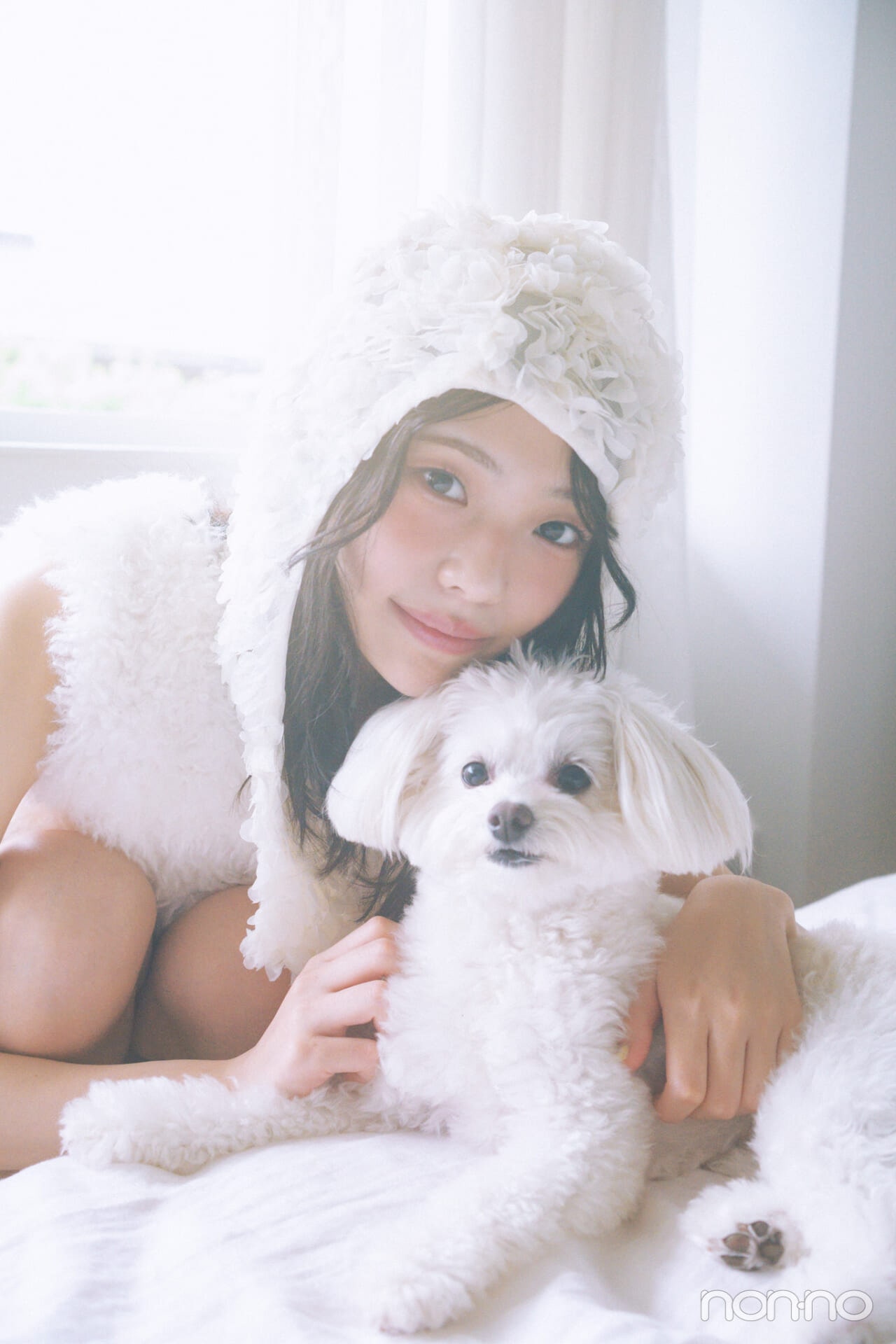 菊地姫奈のひなでぃぐ。第12回愛犬と顔を近づけたショット