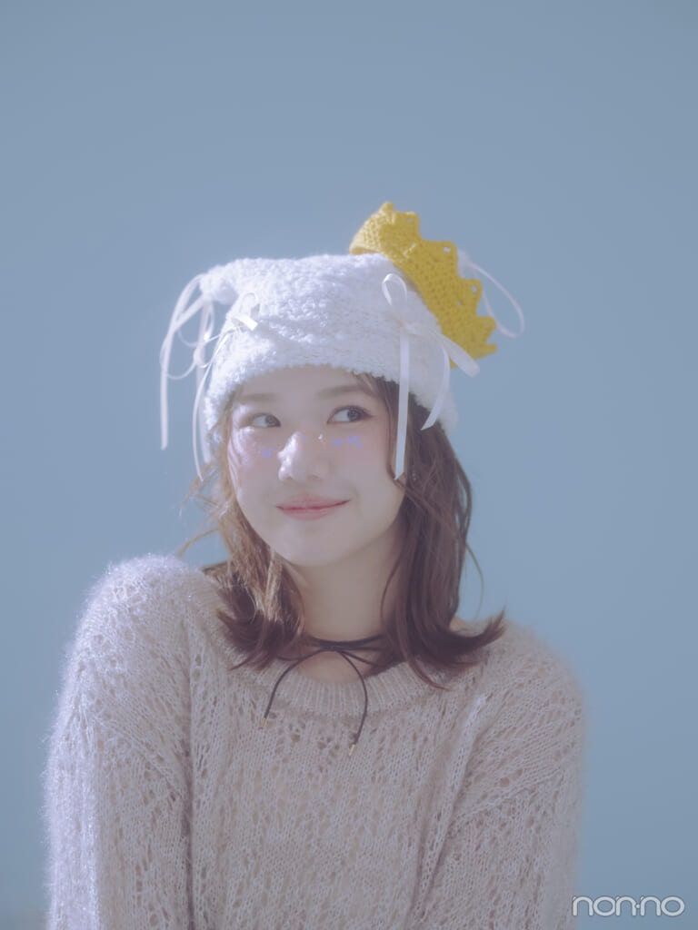 ニットの王冠をかぶったモーニング娘。’25横山玲奈さんのアップカット