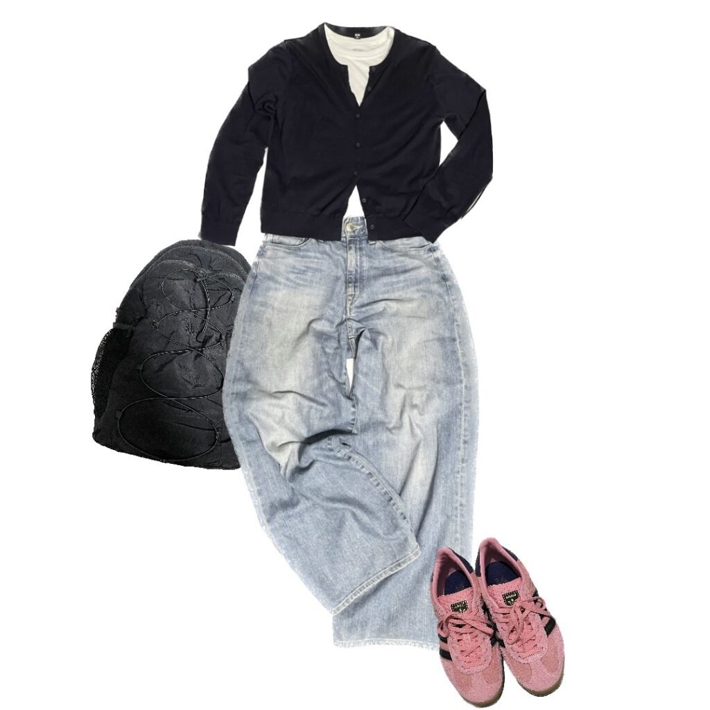 通勤コーデ
カーディガン/UNIQLO,スニーカー/adidas,リュック/LOWRYS FARM