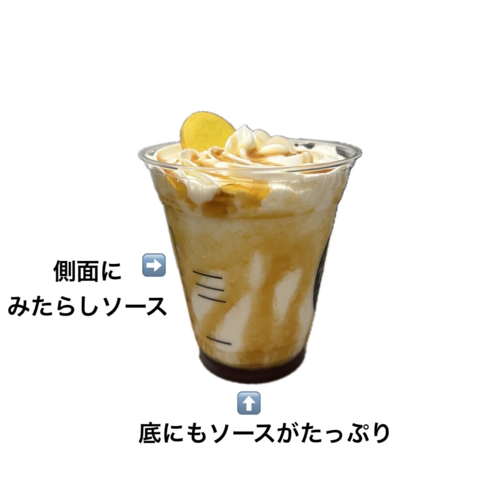 ドリンクの側面を写した写真。