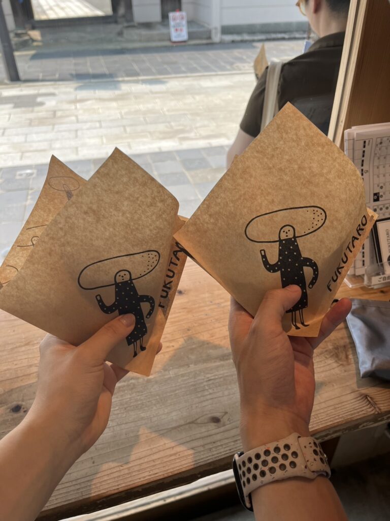 大宰府　食べ歩き　めんたいおにぎり
福太郎
