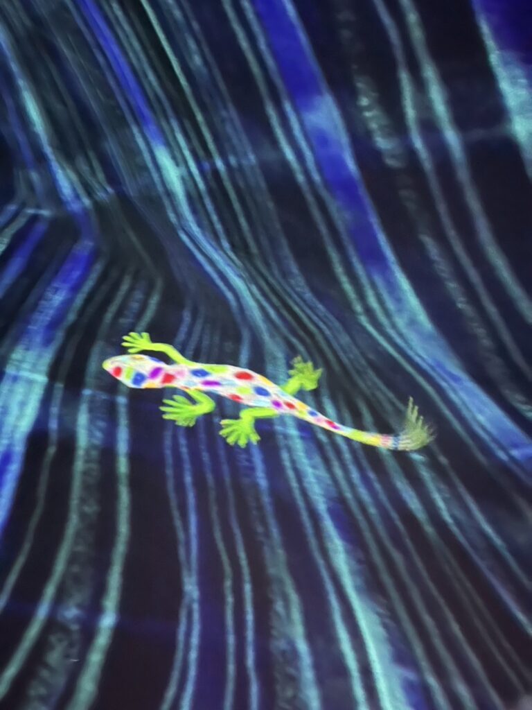 チームラボ　自分が書いた絵が現れる
