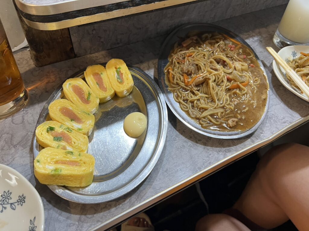 屋台飯　明太卵焼き　焼きラーメン　小金ちゃん
