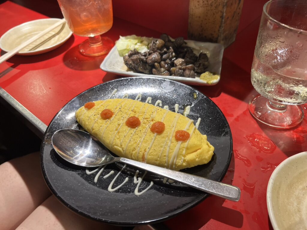 博多　屋台　めんたい卵焼き