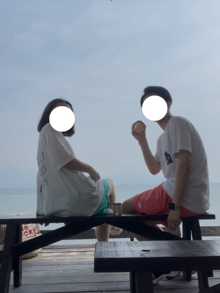 またいちの塩　プリン　飲食スペース