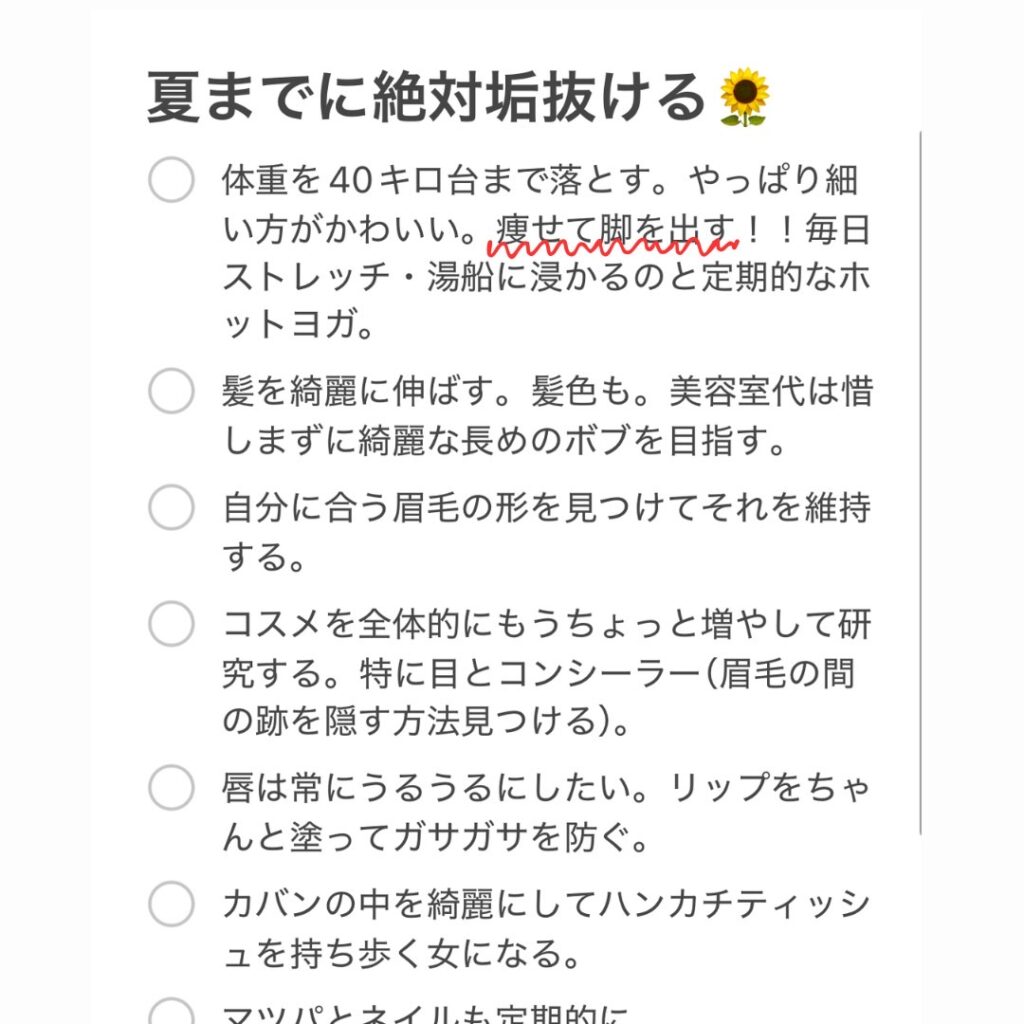 垢抜け大作戦メモ