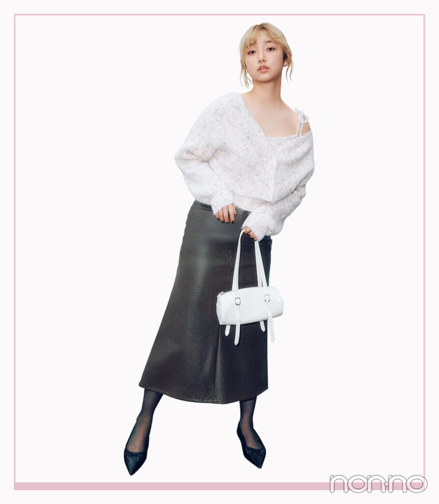 GRL（グレイル）の肌見せアンサンブルニット